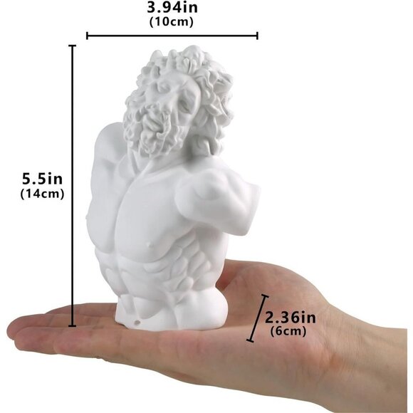Art Decor Resin Laocoon Bust Greek Sculpture Roman Mythology 5.5"  Inches - Picture 5 of 6